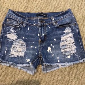 Contraband Jean Shorts Distressed Bleached size 3